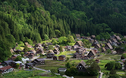 The UNESCO-listed village of Shirakawa-go